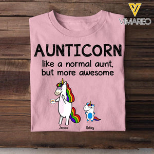 Personalized Aunticorn Aunt & Auntie Tshirt Printed 22MAY-DT06