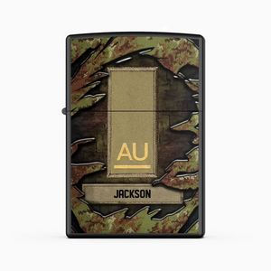 Personalized Italia Veteran/Soldier Rank Camo with Name Lighter Case Printed 23MAY-HQ04
