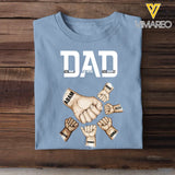 Personalized Dad The Man The Myth The Legend with Kid Name Gift for Dad for Father Tshirt Printed QTTB0805