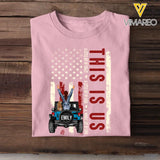 Personalized This Is U.S A Little Bit of Crazy A Little Bit of Loud A Whole Lot of Love Jeep Girl with Dogs T-shirt Printed 23MAY-BQT29