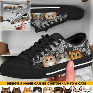 Personalized Cat Mom Cat Lover Lowtop Shoes Printed LMHQ246