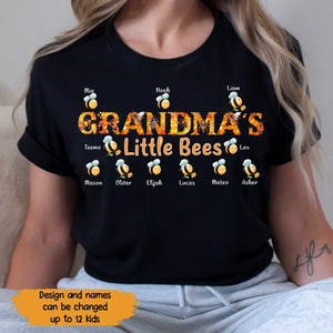 Personalized Grandma's Little Bees with Kid Names T-Shirt Printed HTHKVH1407