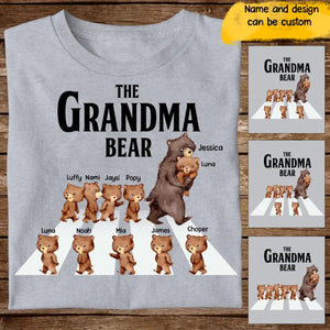 Personalized The Grandma Bear with Kid Names T-shirt Printed MTHKVH2407