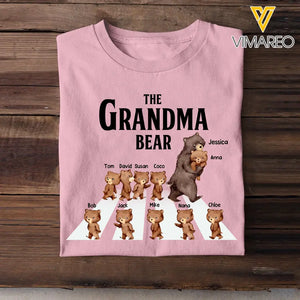 Personalized The Grandma Bear with Kid Names T-shirt Printed MTHKVH2407
