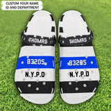 Personalized US Law Enforcement With Thin Blue Line Clogs Slipper Shoes Printed 202394PVD