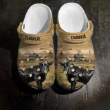 Personalized Black Angus Cattle Lovers & Name Clogs Slipper Shoes Printed QTPD202395
