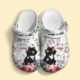 Personalized Cat Couple Cat Lovers Gift Clogs Slipper Shoes Printed PTN202387