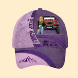 Personalized Jeep Girl with Name Cap Printed DNL2023104