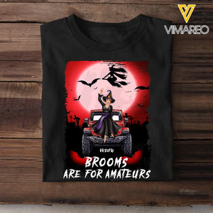 Personalized Brooms Are For Amateurs Witch Jeep T-shirt Printed MTKVH23334
