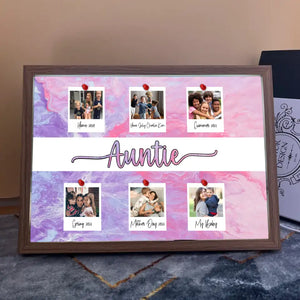 Personalized Upload Your Photo Auntie Gift Light Frame Canvas Printed HTHVQ23418