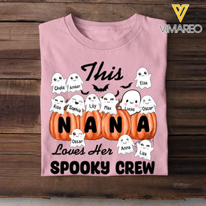 Personalized This Nana Loves Her Spooky Crew Tshirt 2D Printed HTHHN23348