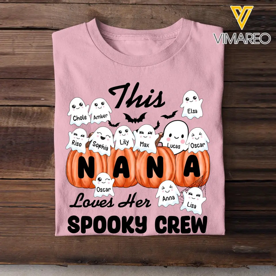 Personalized This Nana Loves Her Spooky Crew Tshirt 2D Printed HTHHN23348