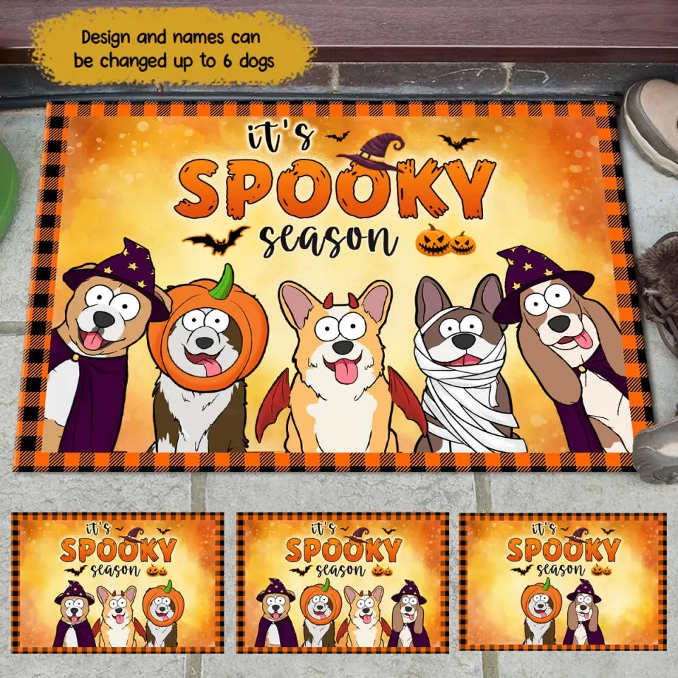 Personalized It's Spooky Season Dog Halloween Dog Lovers Gift Doormat MTVQ23325