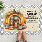 Personalized Keep Door Closed Don't Let The Cats Out No Matter What They Say Cat Lovers Gift Doormat Printed MTKVH1707