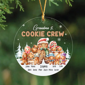 Personalized Grandma & Cookie Crew Ginger Bread Acrylic Ornament Printed HTHHN23592