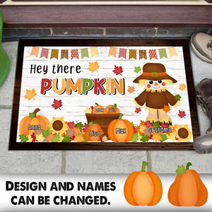 Personalized Hey There Pumpkin Fall Doormat HTHHN23595