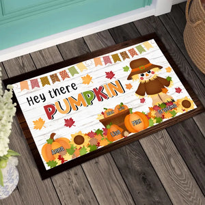 Personalized Hey There Pumpkin Fall Doormat HTHHN23595