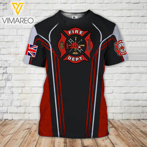 British Firefighter 3d Printed Shirt HQ020322