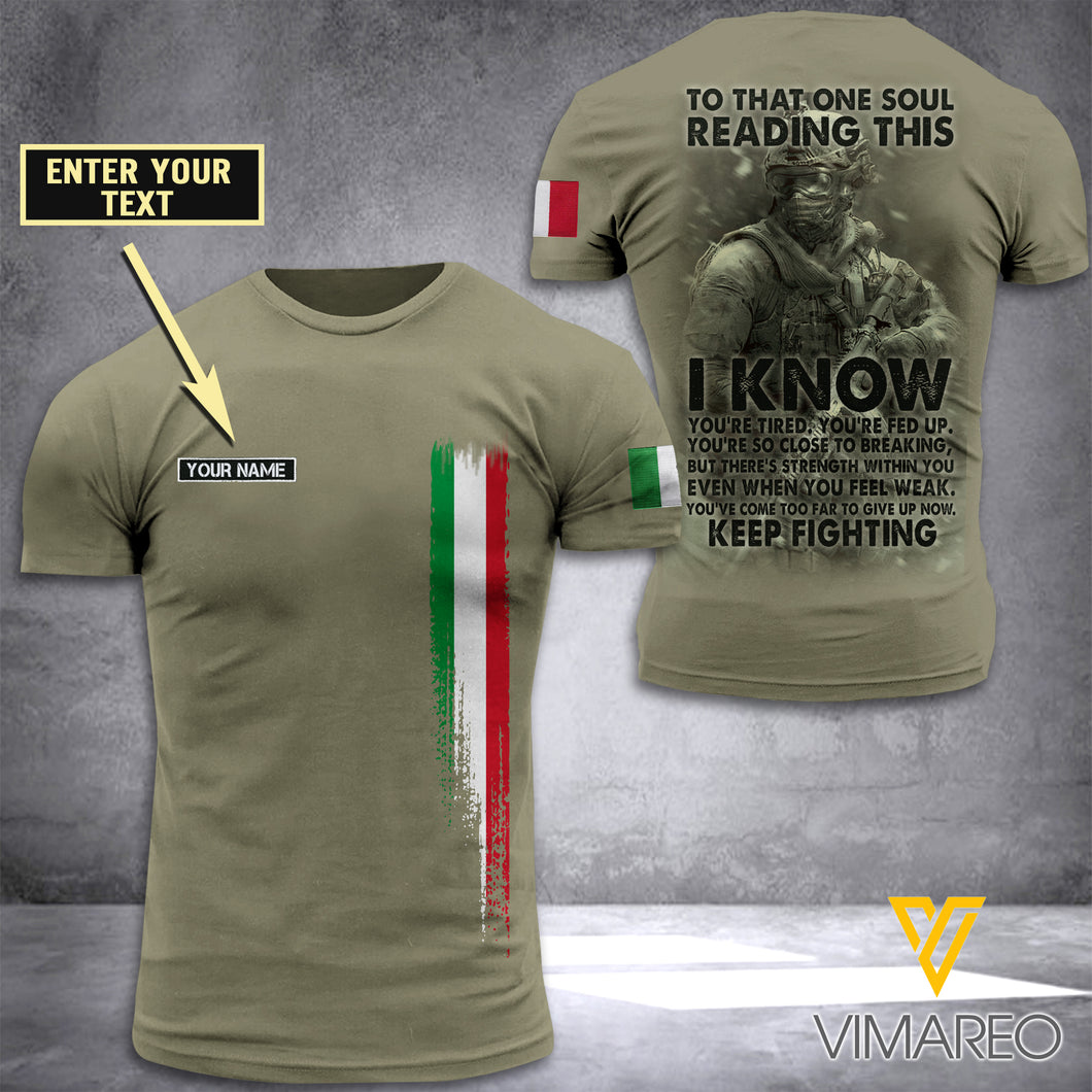 Customized Italy Soldier 3D PRINTED SHIRT 250122