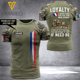 Customized French 3D Printed Combat Shirt EZHQ280421