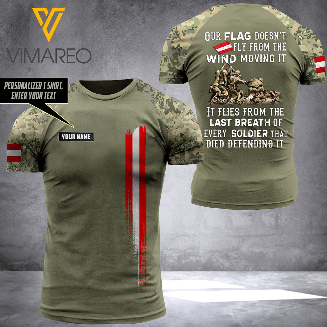 Customized Austrian Soldier 3D Printed Shirt EZHQ2304