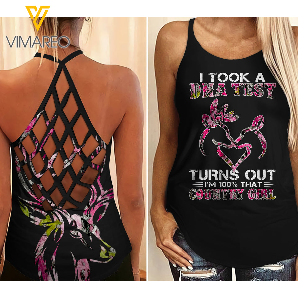 Country Girl 3 Criss-Cross Open Back Camisole Tank Top ZHQ3103