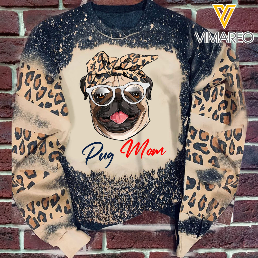 Pug Dog Mom Sweatshirt Printed NOV-HQ08