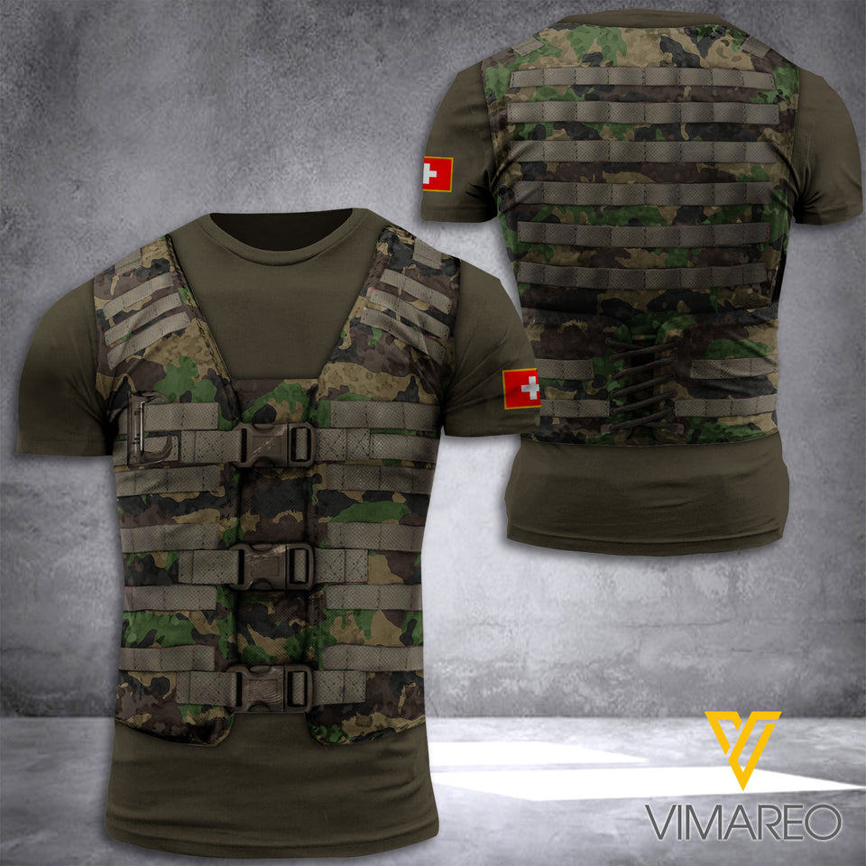 SWISS SOLDIER CAMO TSHIRT 3D PRINTED APR-DT28