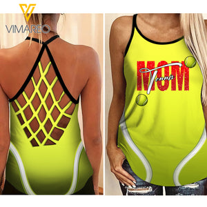 KHMD TENNIS Criss-Cross Tank Top