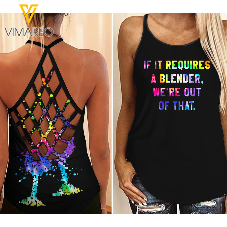 Require a blender  Criss-Cross Open Back Camisole Tank Top