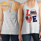 Jeep and Flip Flop American Girl LADIES COMICS TWISTED BACK TANK