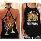 Mixed Feelings Bartender Criss-Cross Open Back Camisole Tank Top