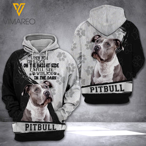 PITBULL DOG HOODIE 3D PRINTED