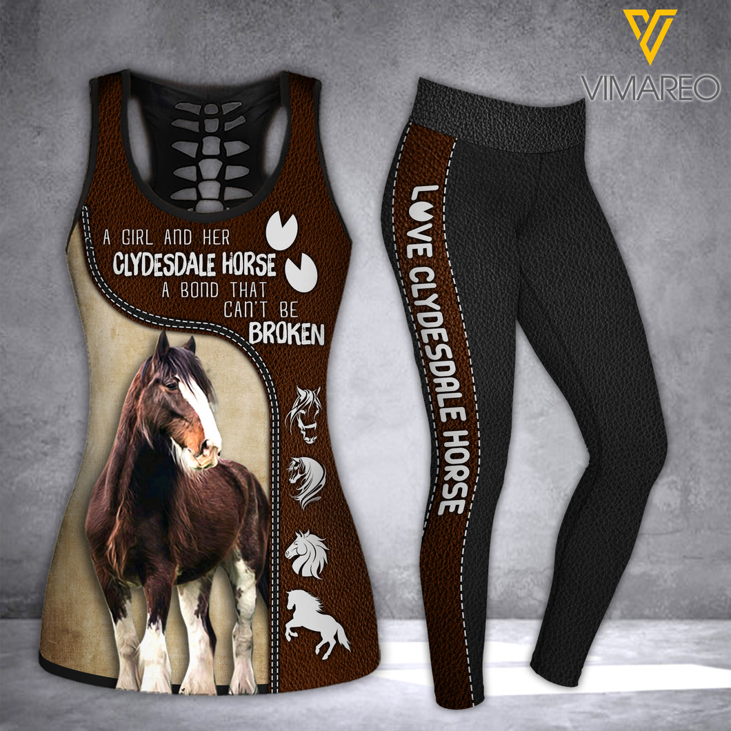 CLYDESDALE HORSE COMBO TANK+LEGGING 3D PRINTED LC