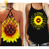 ALL WOMEN ARE CREATED EQUAL IOWA CRISS-CROSS OPEN BACK CAMISOLE TANK TOP