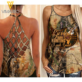 HUNTING GIRL Criss-Cross Open Back Camisole Tank Top YYQQ