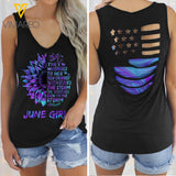 June Girl- I'm The Storm Stars & Stripes Back Tank Top YYQQ