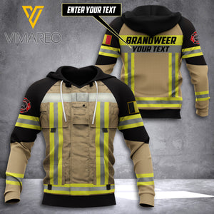 CUSTOMIZE Firefighter Belgium HOODIE 3D ALL PRINT 2004NGBTH