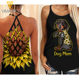 Dachshund Criss-Cross Open Back Camisole Tank Top 0104NGBT