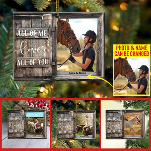 Personalized Image Horse Lover Christmas Wood Ornament Printed 22OCT-MA03