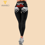 TAKEN HOT MECHANIC Criss-Cross Open Back Camisole Tank Top Legging TMT SKULL