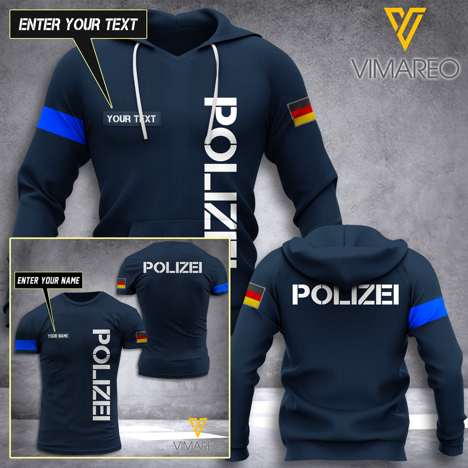 Germany POLICE CUSTOMIZE T SHIRT/HOODIE 3D PRINTED TMT