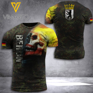 Berlin CAMO T SHIRT 3D PRINTED TMT SKULL