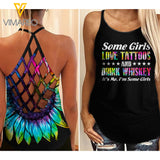 SUNFLOWER GIRL Criss-Cross Open Back Camisole Tank Top TATOOS AND WHISKY