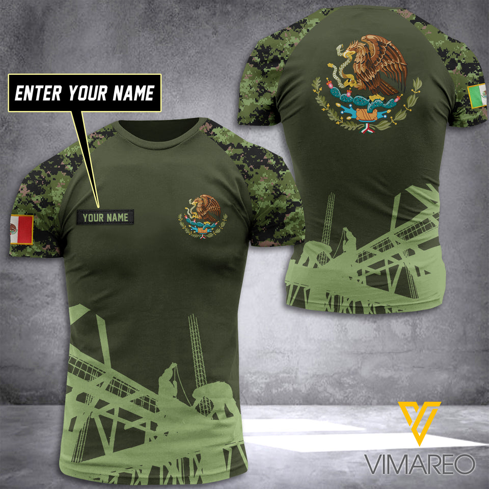 Ironworker MEXICO CAMO CUSTOMIZE T SHIRT 3D PRINTED TMT