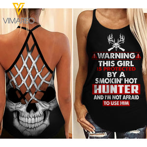 HUNTING WIFE Criss-Cross Open Back Camisole Tank Top 715