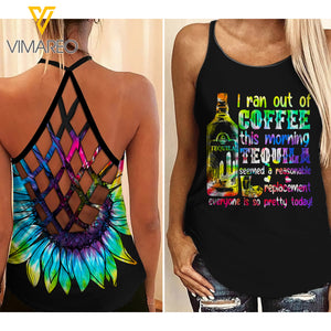 TEQUILA girl Criss-Cross Open Back Camisole Tank Top 0504NGBA