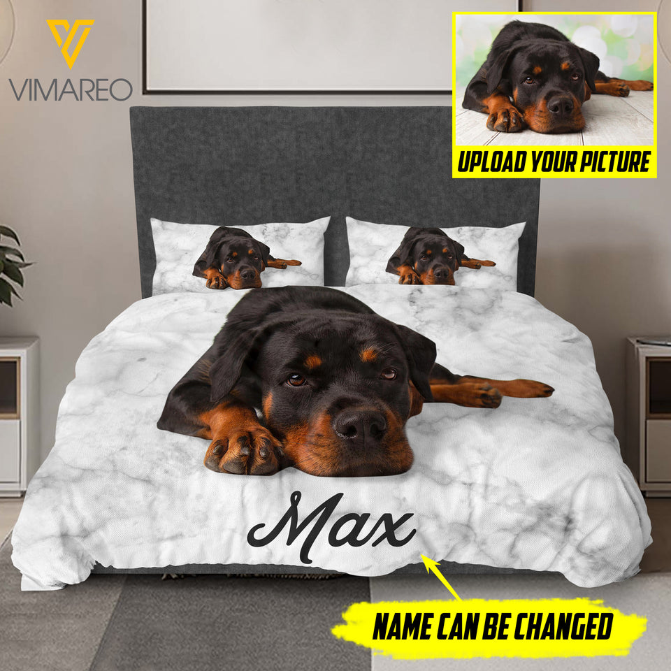 Personalized your dog Bedding set 3D printed