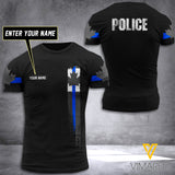 Canada Blue line Flag Police Customized 3D PRINTED SHIRT