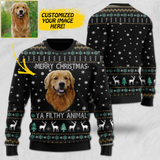 Personalized Image Your Dog Christmas Sweatshirt Printed QTDT2610